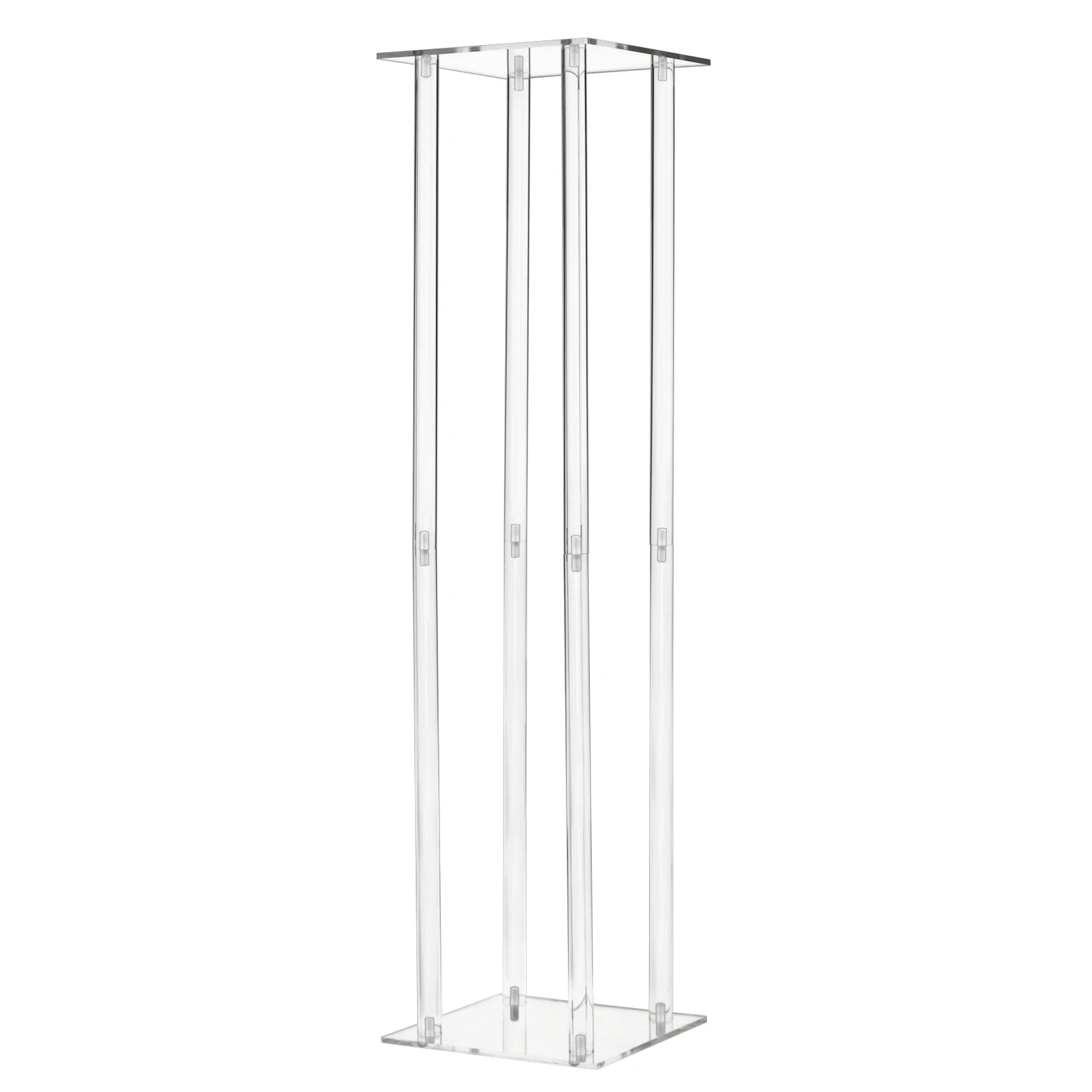 10x Rectangle Acrylic Vases Wedding Centerpiece Flower Stand Pedestal Clear Column For Birthday Party Home Decor 31.5 Inch